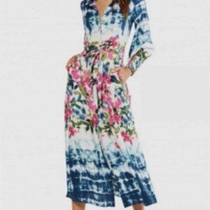 Misa Los Angeles Anthropologie Bettina Maxi Shirt Dress